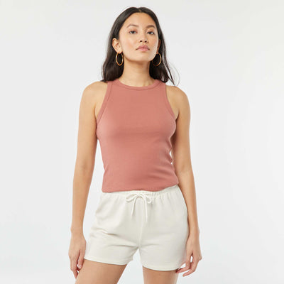 Sweatshirt fabric shorts WHITE