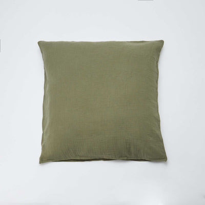 Cotton gauze pillowcase 50 X 70 cm or 63 x 63 cm - Kiabi Home GREEN