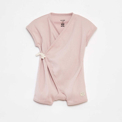 Wrap romper suit - cradle to cradle PINK