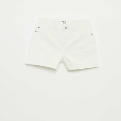 Denim shorts WHITE