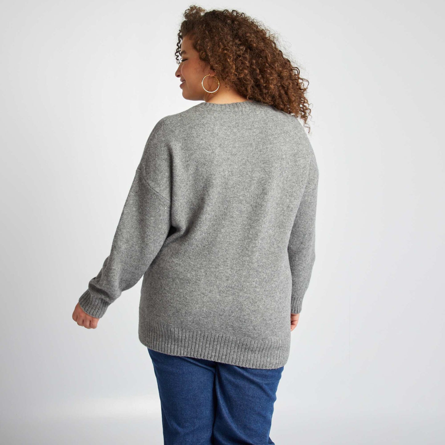 Sweater with hearts - Valentine's Day GREY