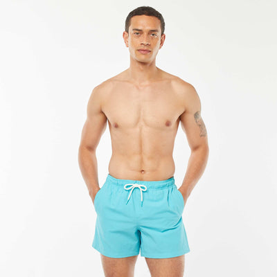 Textured knit swim shorts BLUE