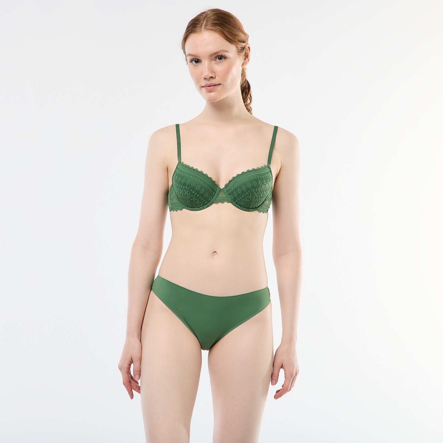 Lace Balconette Bra GREEN