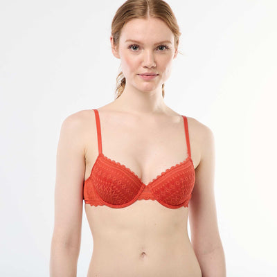 Lace Balconette Bra ORANGE