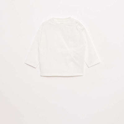 Long-sleeved T-shirt with chest pocket WHITE