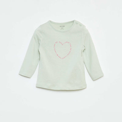 Long-sleeved T-shirt with print BLUE