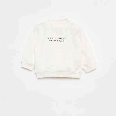 Long-sleeved sweatshirt with print WHITE