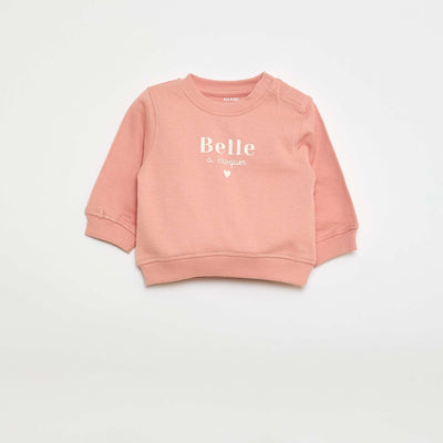 Long-sleeved sweatshirt with print PINK