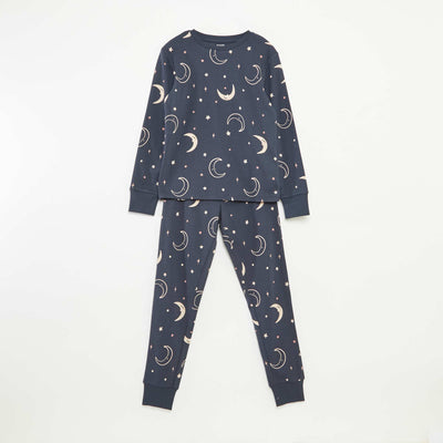 T-shirt and trousers pyjama set -  2-piece set BLACK