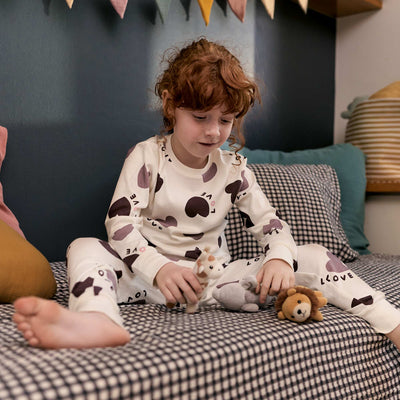 T-shirt and trousers pyjama set -  2-piece set PURPLE