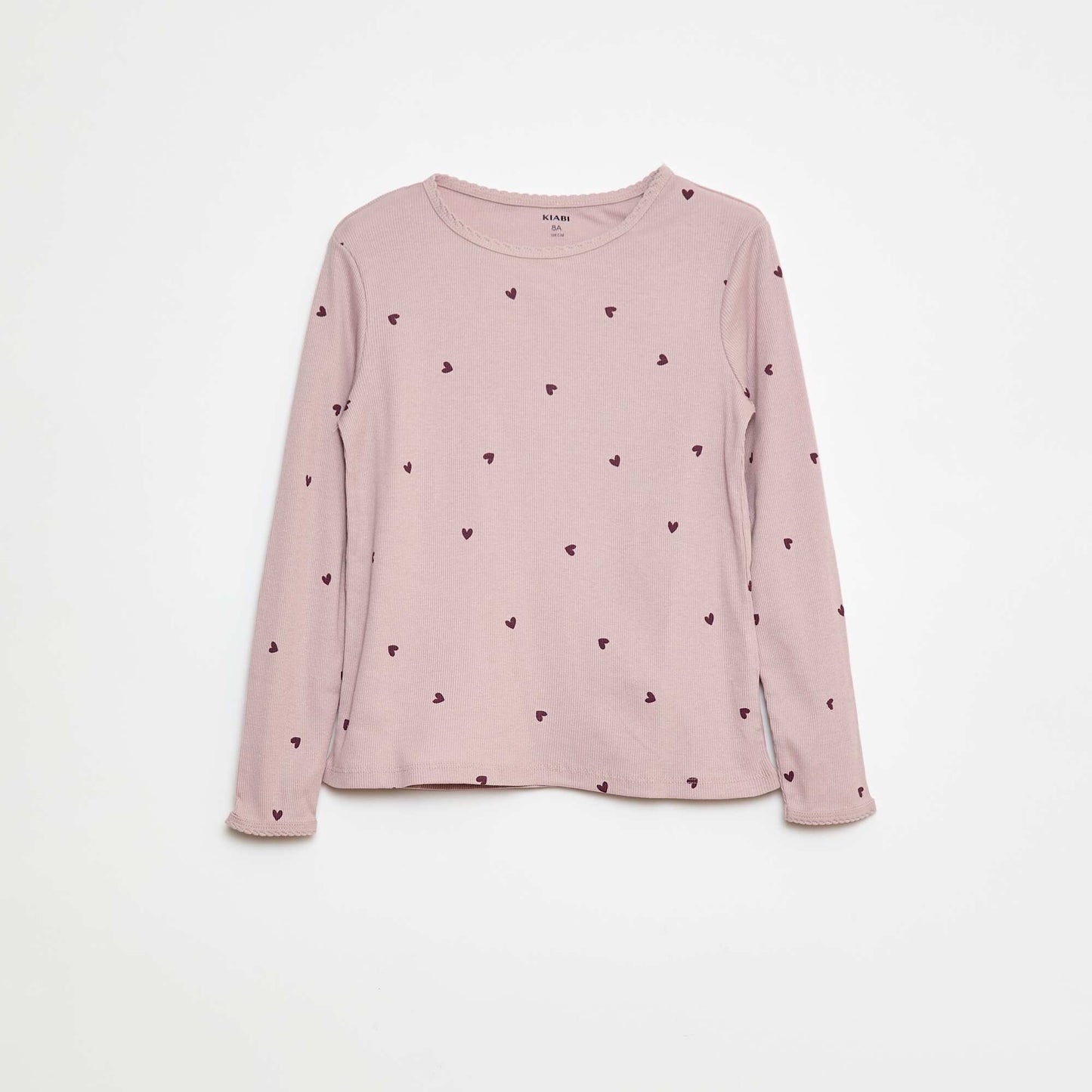 Striped Print Long Pajama Set - 2 Piece PURPLE
