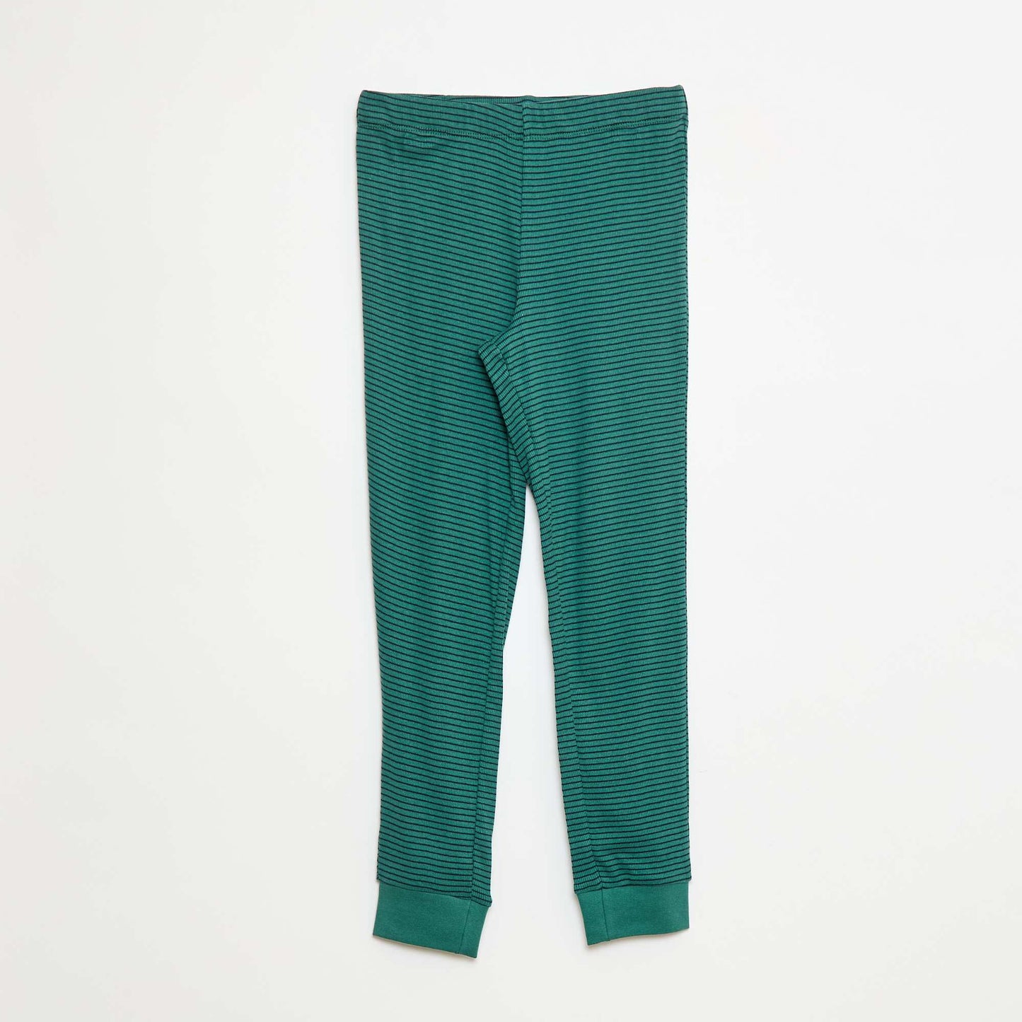 Ribbed T-shirt & Pants Pajama Set - 2 pieces GREEN