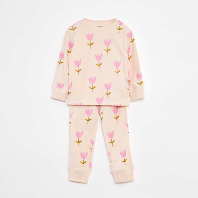 T-shirt and trousers pyjama set - 2-piece set PINK
