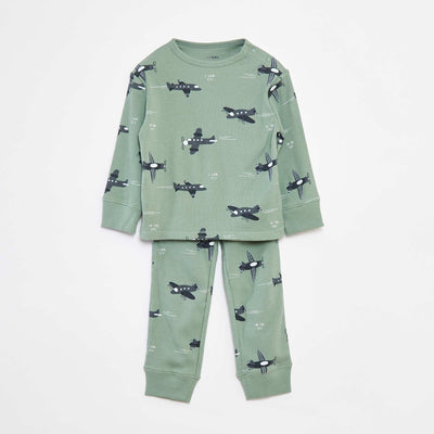 T-shirt and trousers pyjama set - 2-piece set GREEN