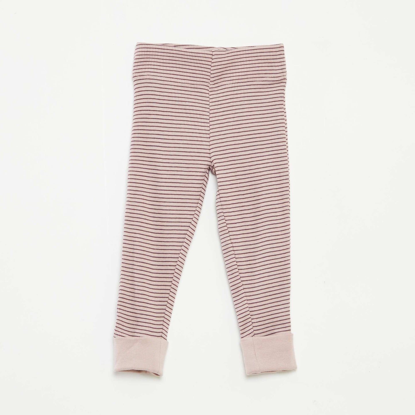 Striped T-shirt and trousers pyjama set - 2-piece set PURPLE