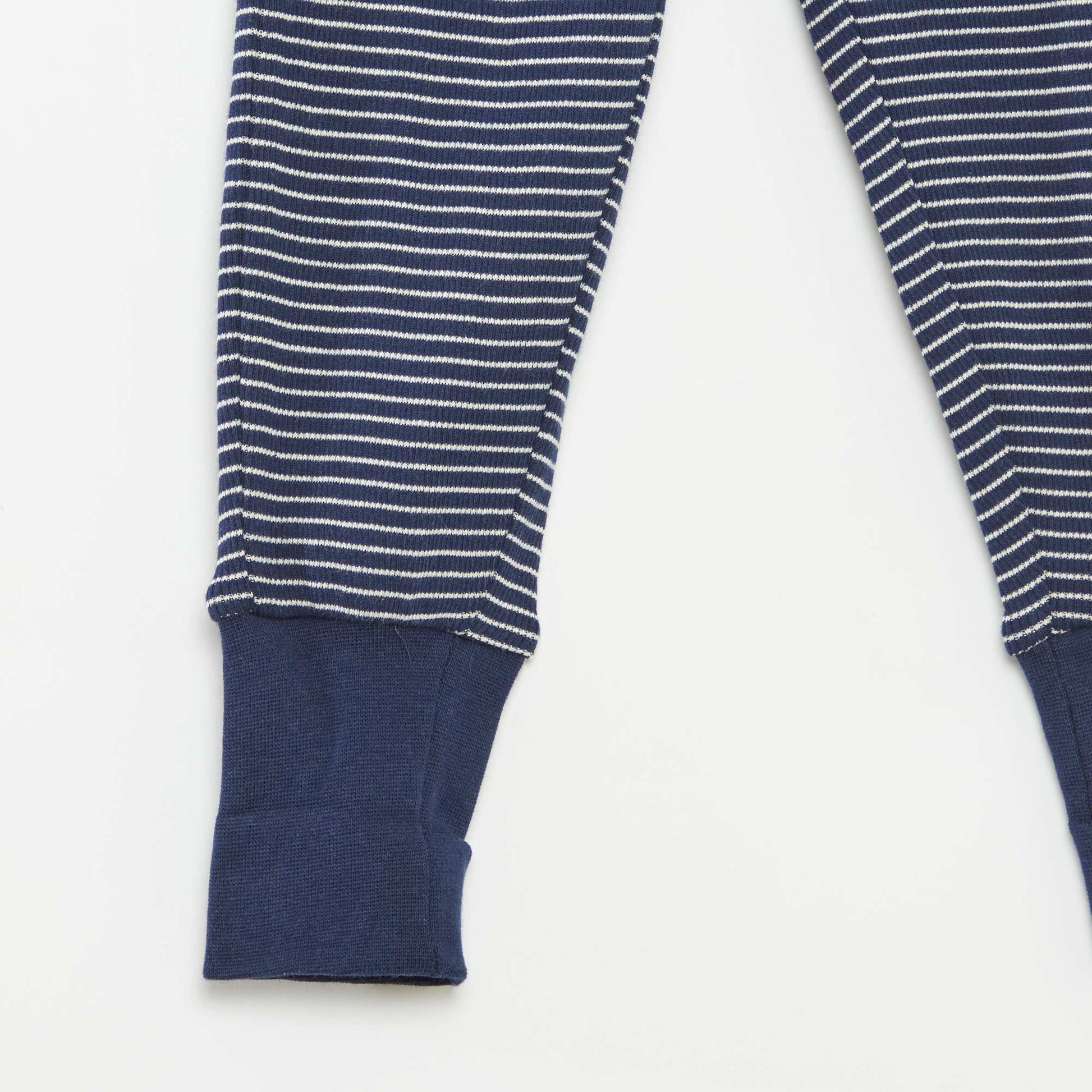 Striped T-shirt and trousers pyjama set - 2-piece set BLUE