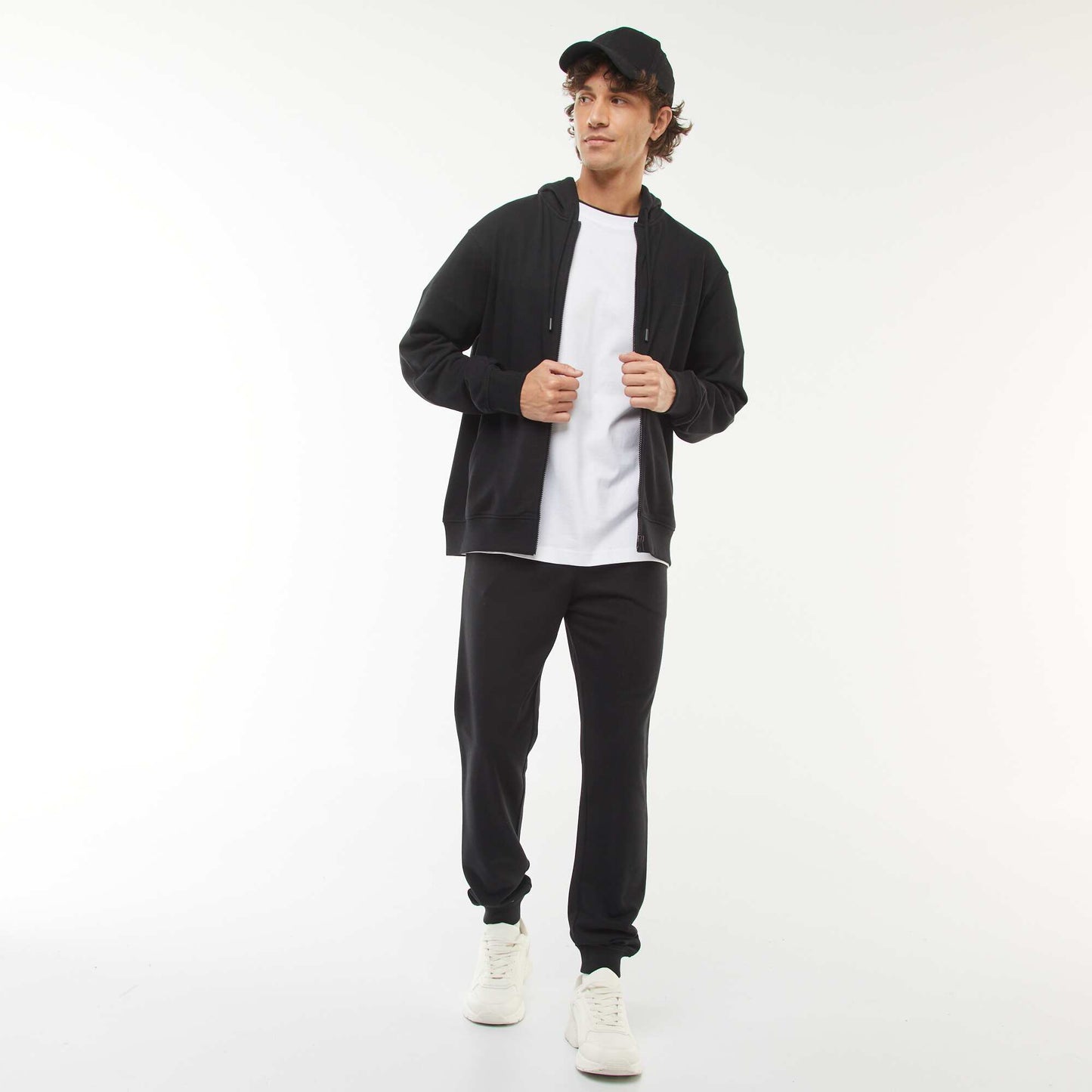 Lightweight plain joggers BLACK