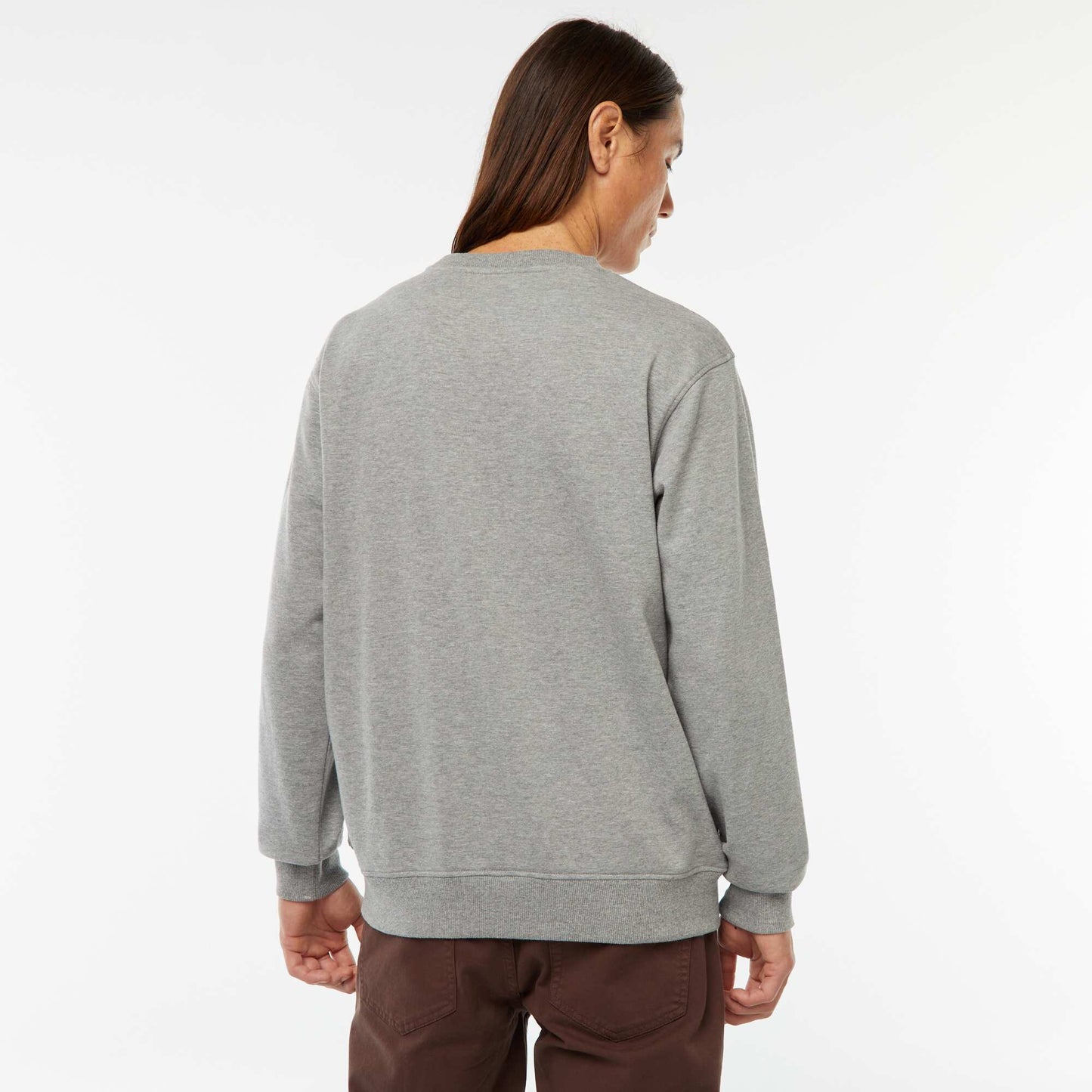 Plain Lightweight Fleece Sweatshirt GREY