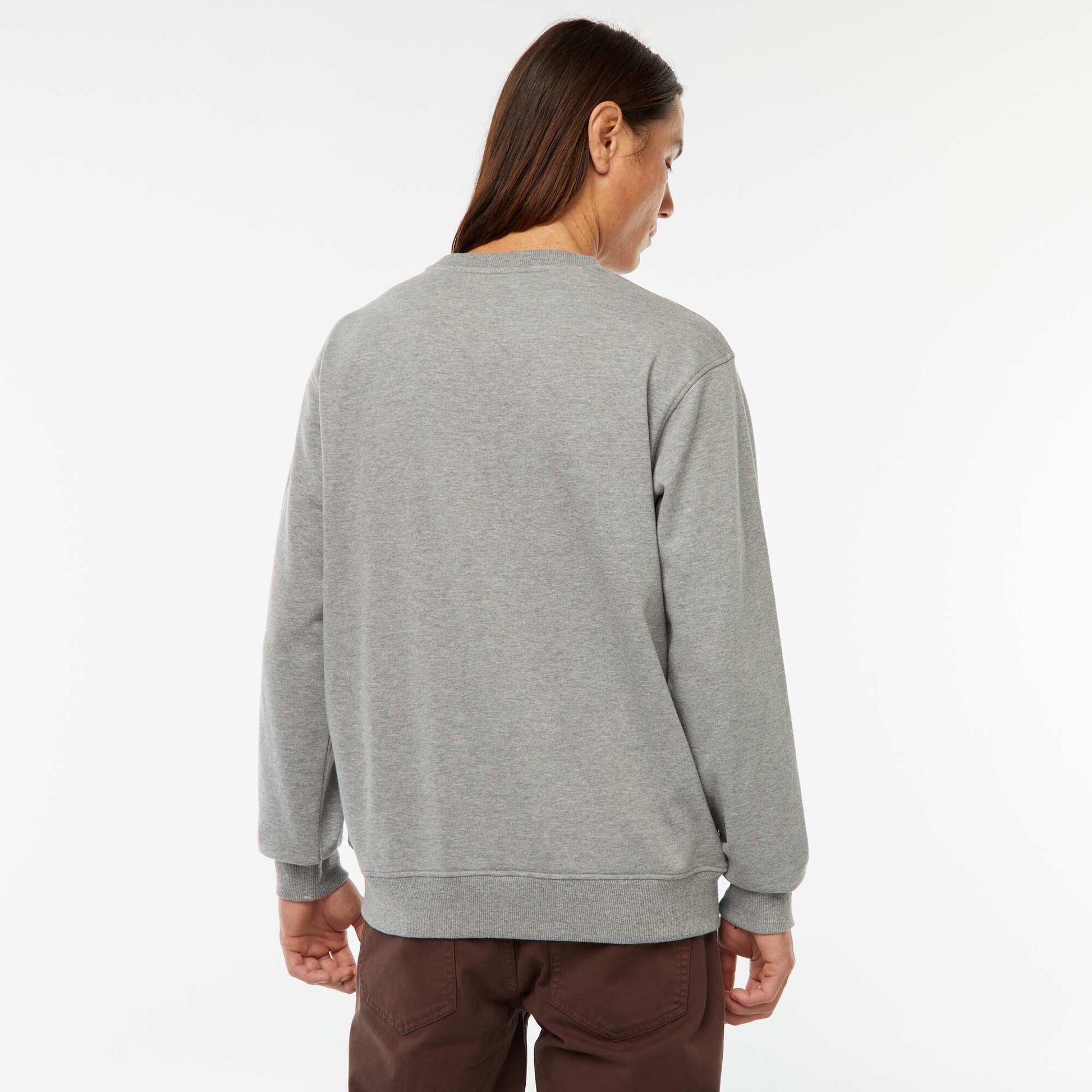 Plain Lightweight Fleece Sweatshirt GREY