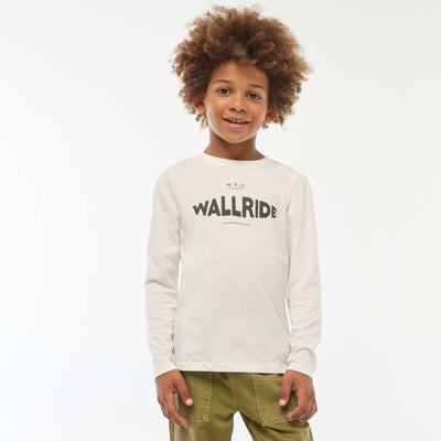 Long-sleeved T-shirt with cute print WHITE