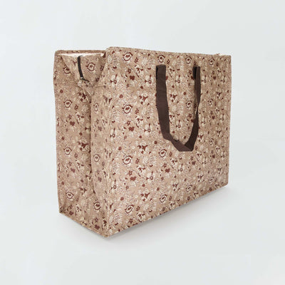 Printed Storage Bag BEIGE