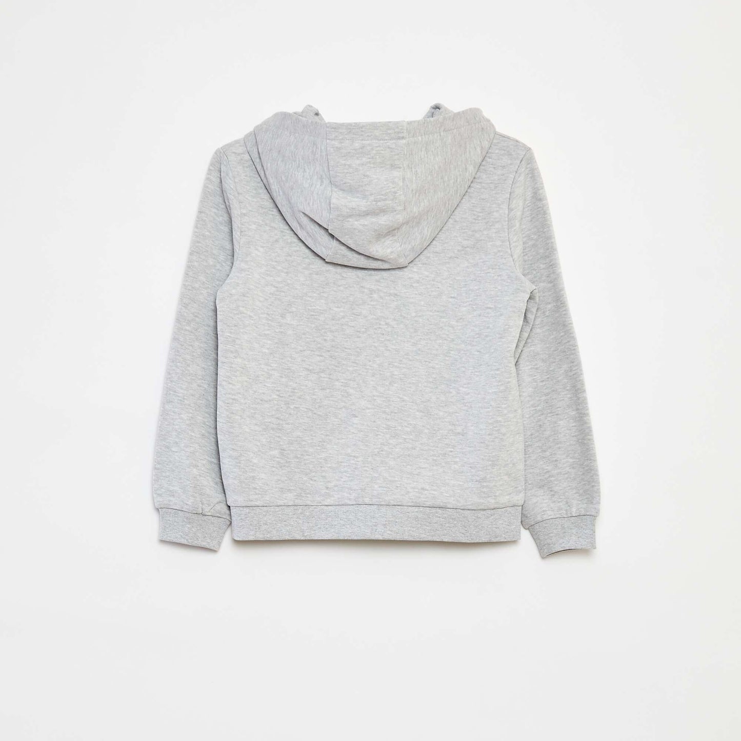 Plain zipped hooded sweatshirt GREY