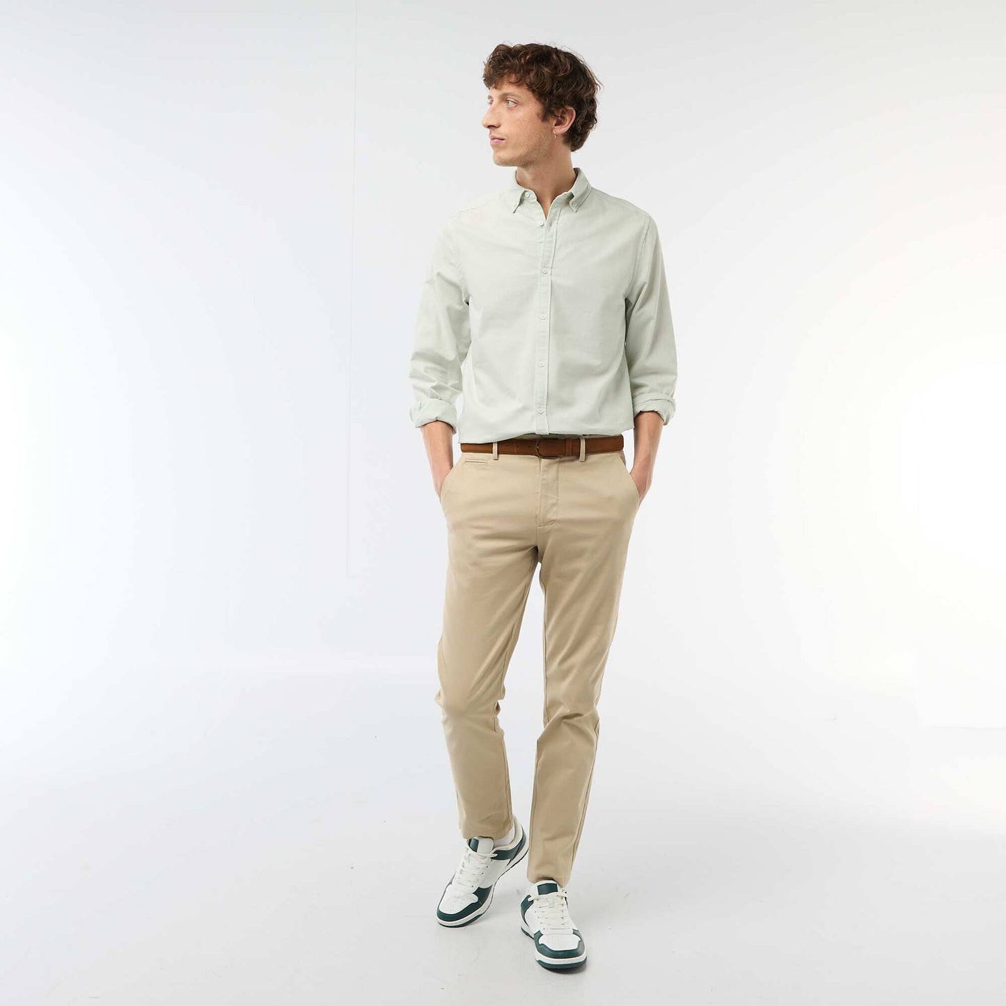Twill Chino Trousers BEIGE