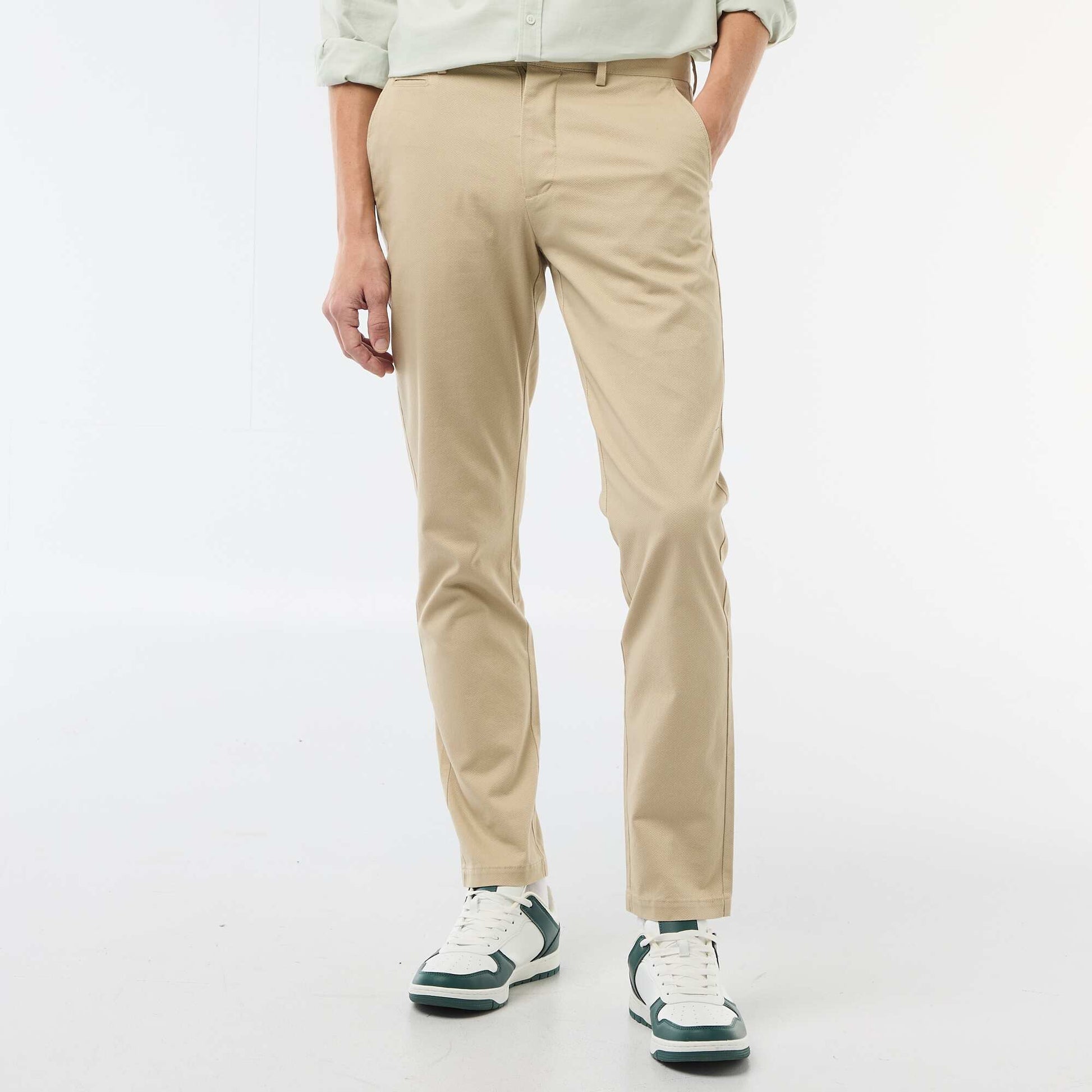 Twill Chino Trousers BEIGE