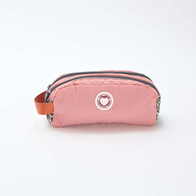 Color Block Double Compartment Pencil Case PINK