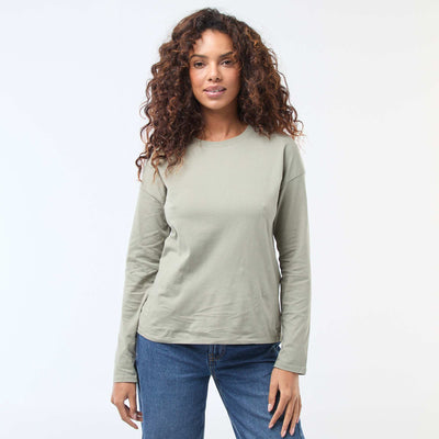 Long-Sleeve Crew Neck T-Shirt GREEN