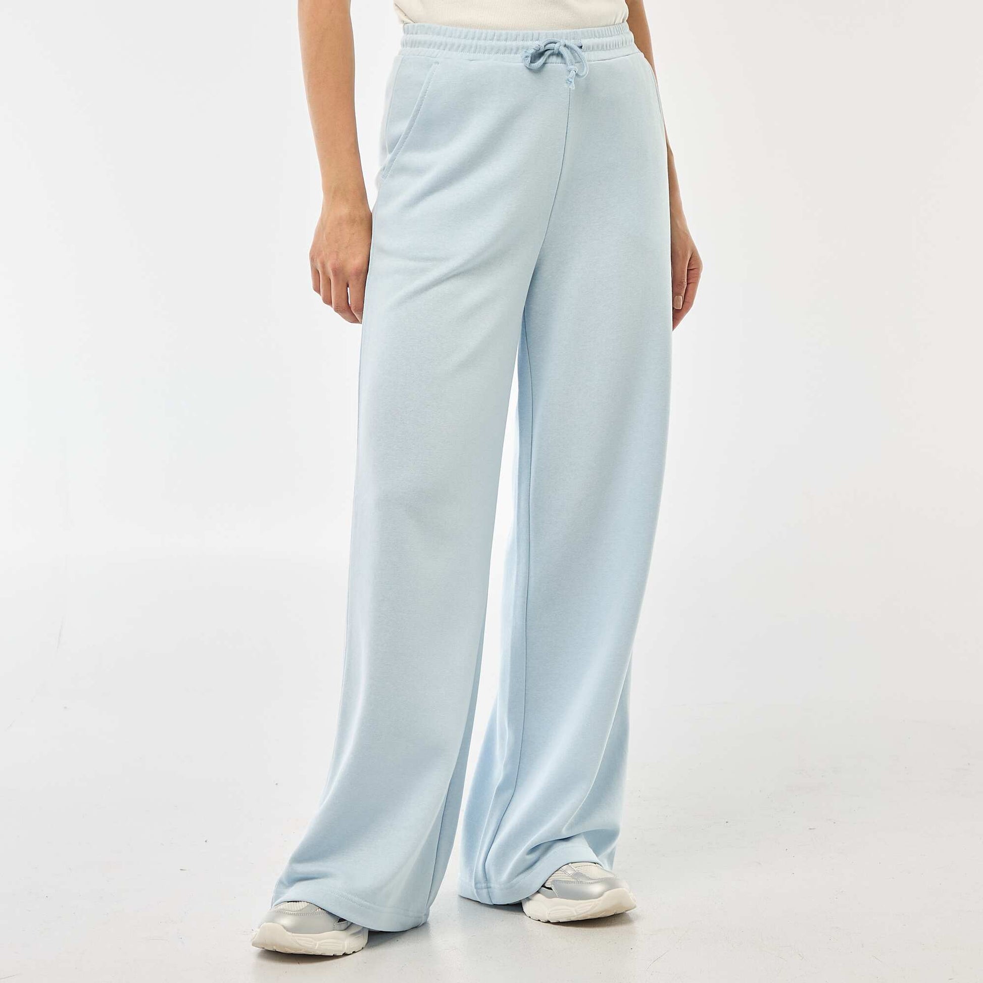 Solid Color Cotton Joggers BLUE
