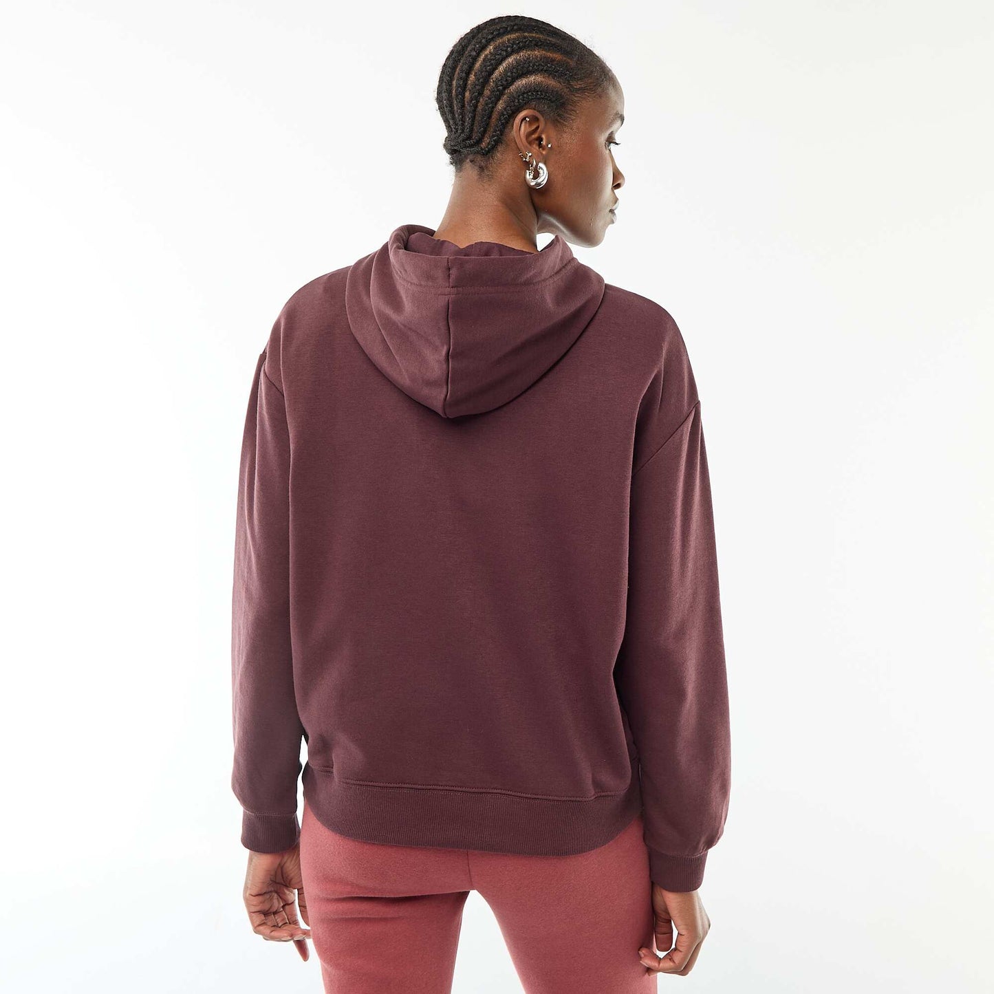 Plain Cotton Hoodie PURPLE