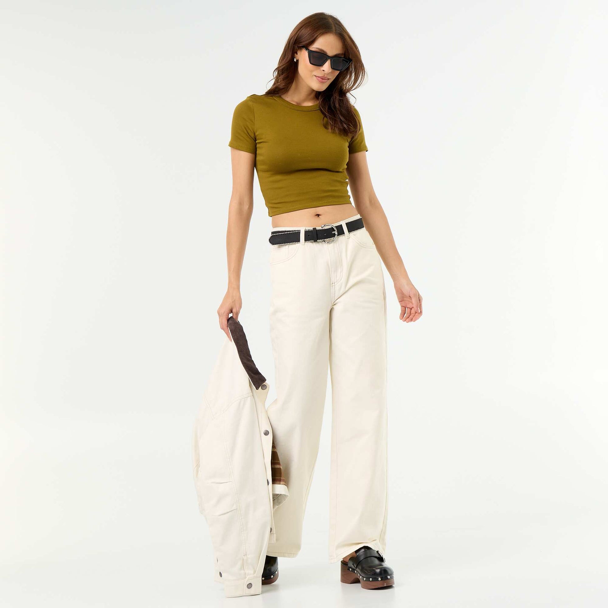 Essential Crop Top Tee GREEN