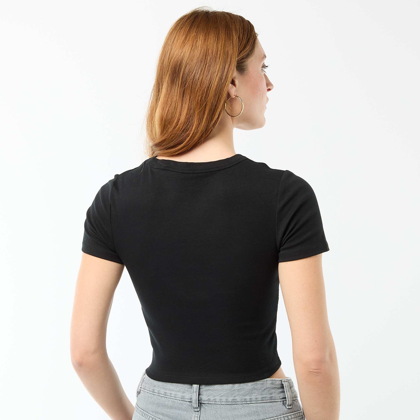 Essential Crop Top Tee BLACK