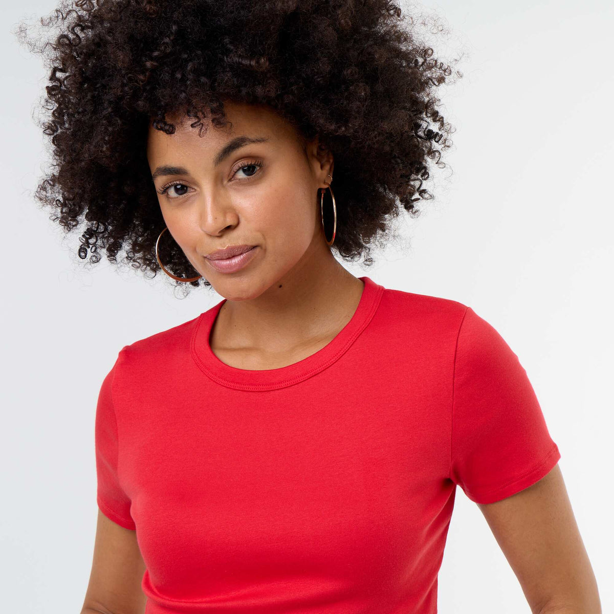 Basic Crop Top T-shirt RED