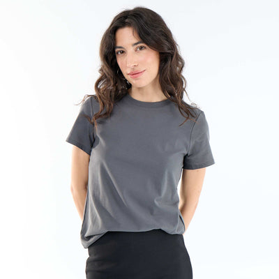 Short-sleeved jersey t-shirt GREY