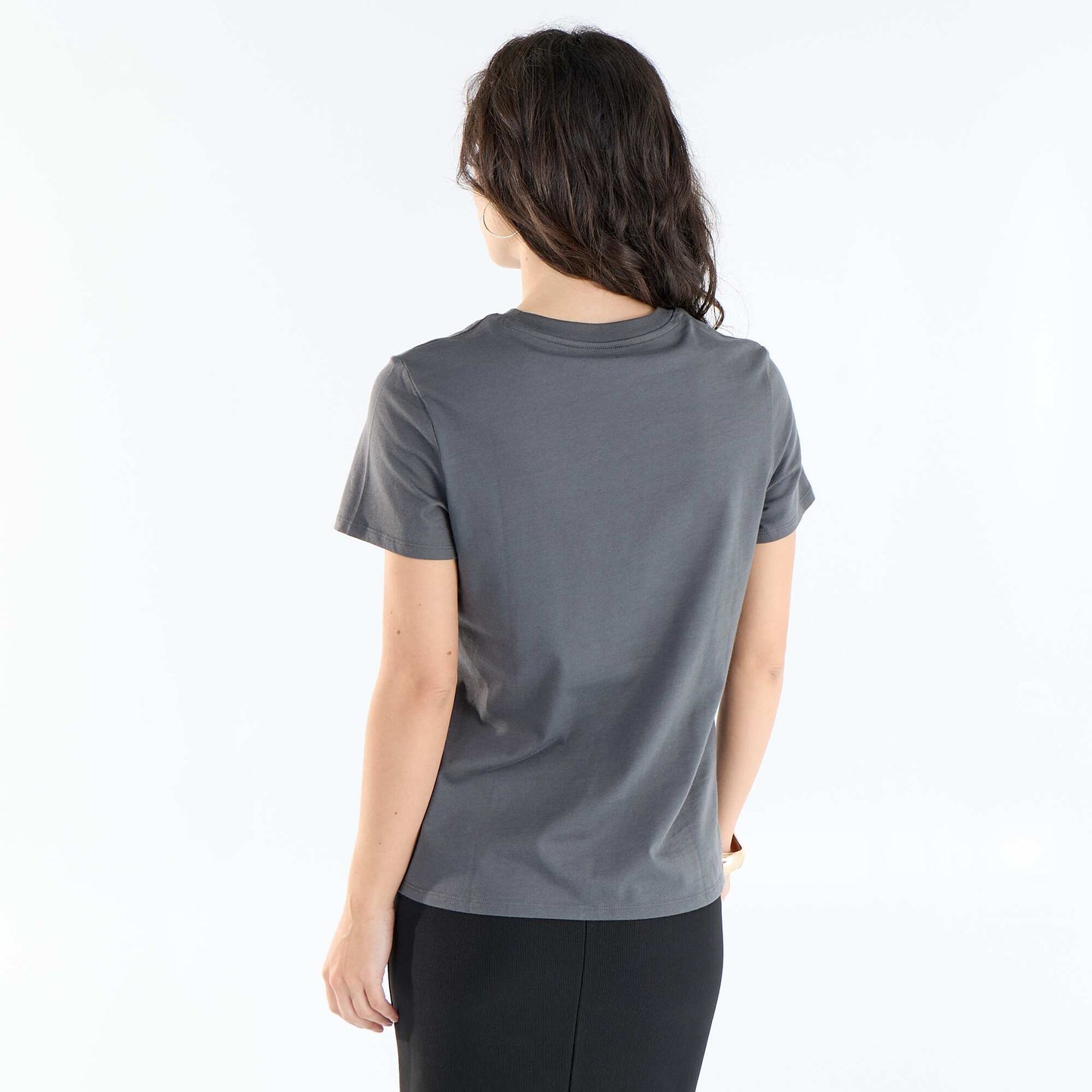 Short-sleeved jersey t-shirt GREY