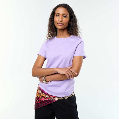 Short-sleeved jersey t-shirt PURPLE