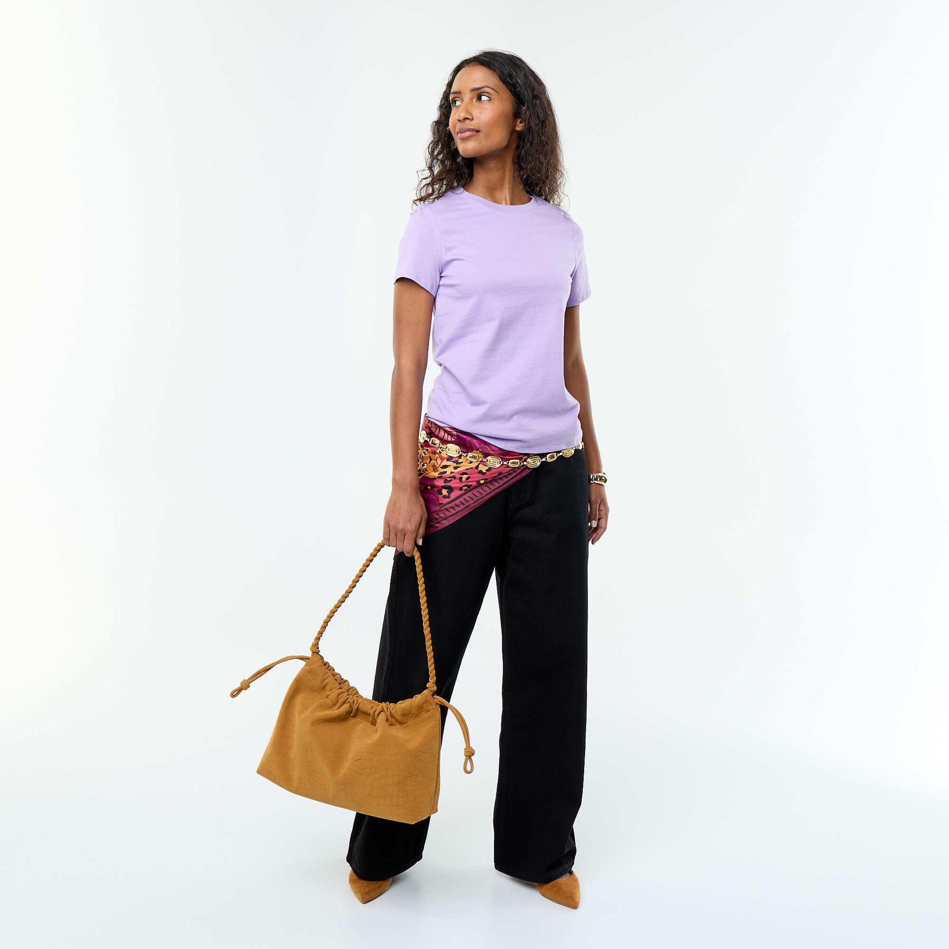 Short-sleeved jersey t-shirt PURPLE