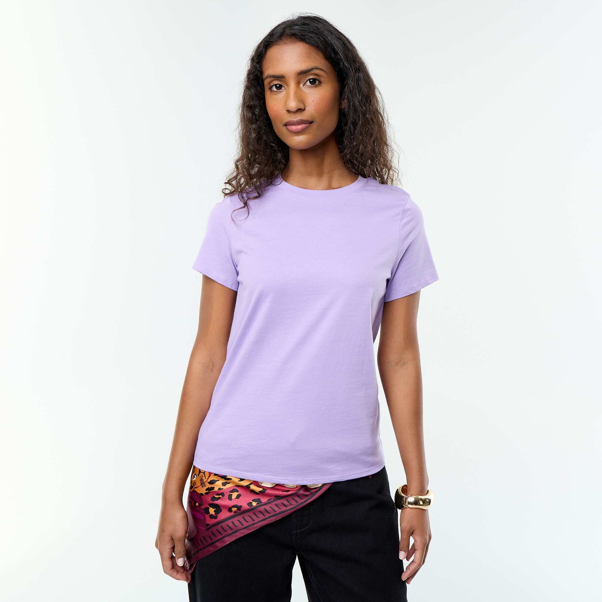 Short-sleeved jersey t-shirt PURPLE
