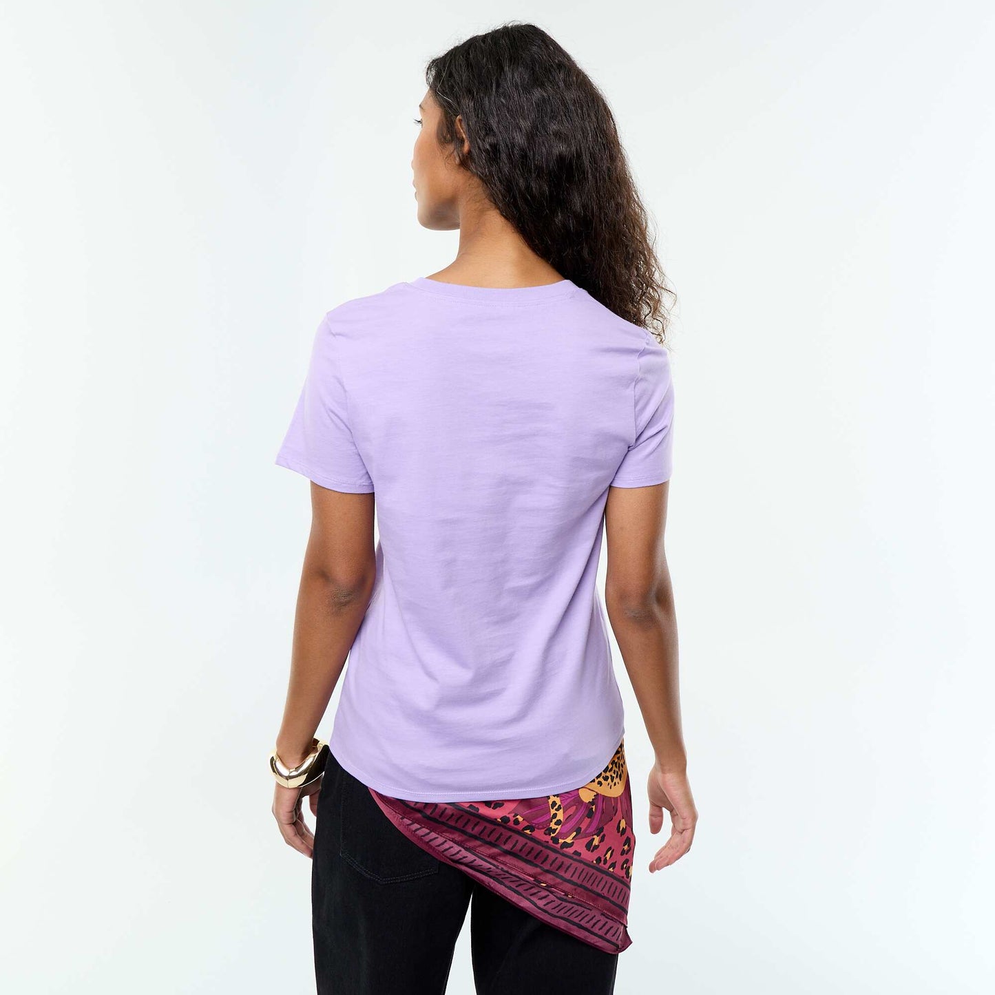 Short-sleeved jersey t-shirt PURPLE