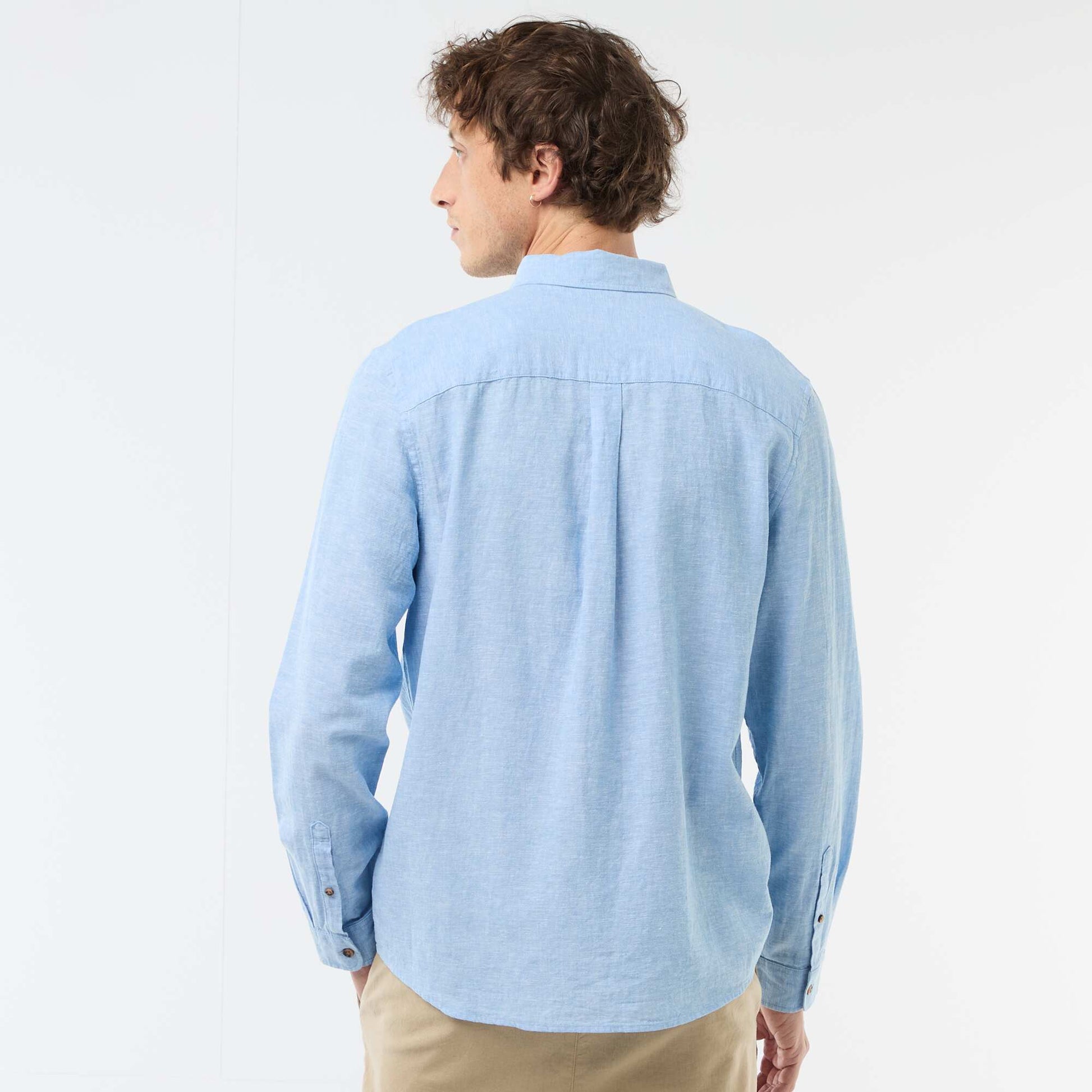 Linen Blend Shirt WHITE