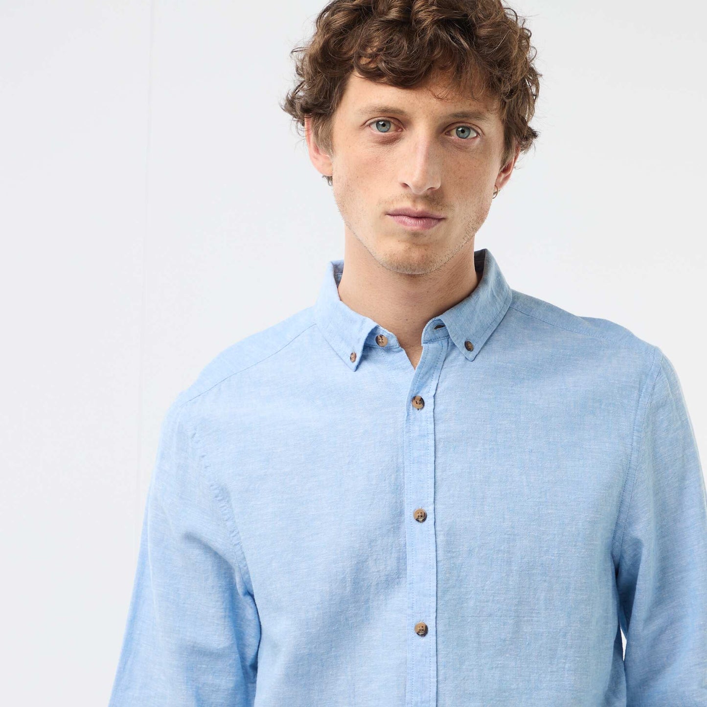 Linen Blend Shirt WHITE