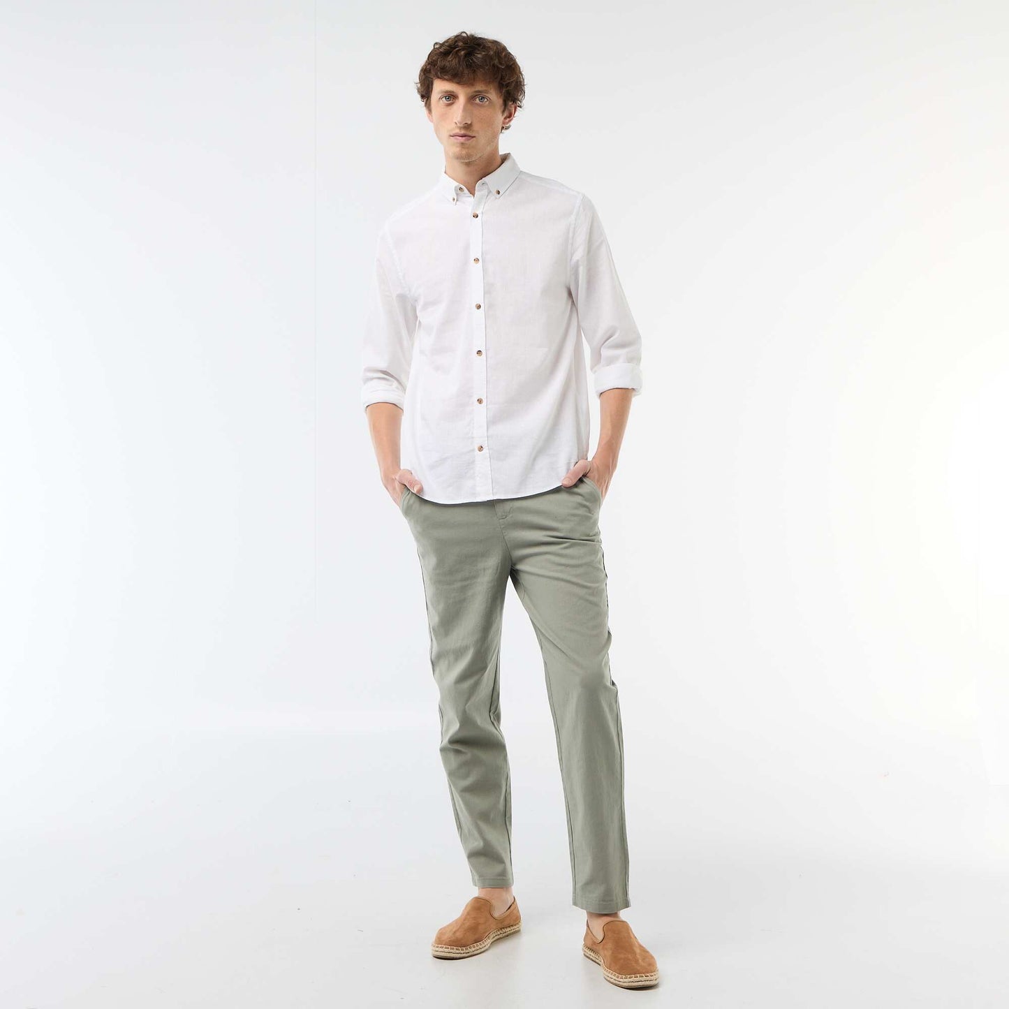 Linen Blend Shirt WHITE