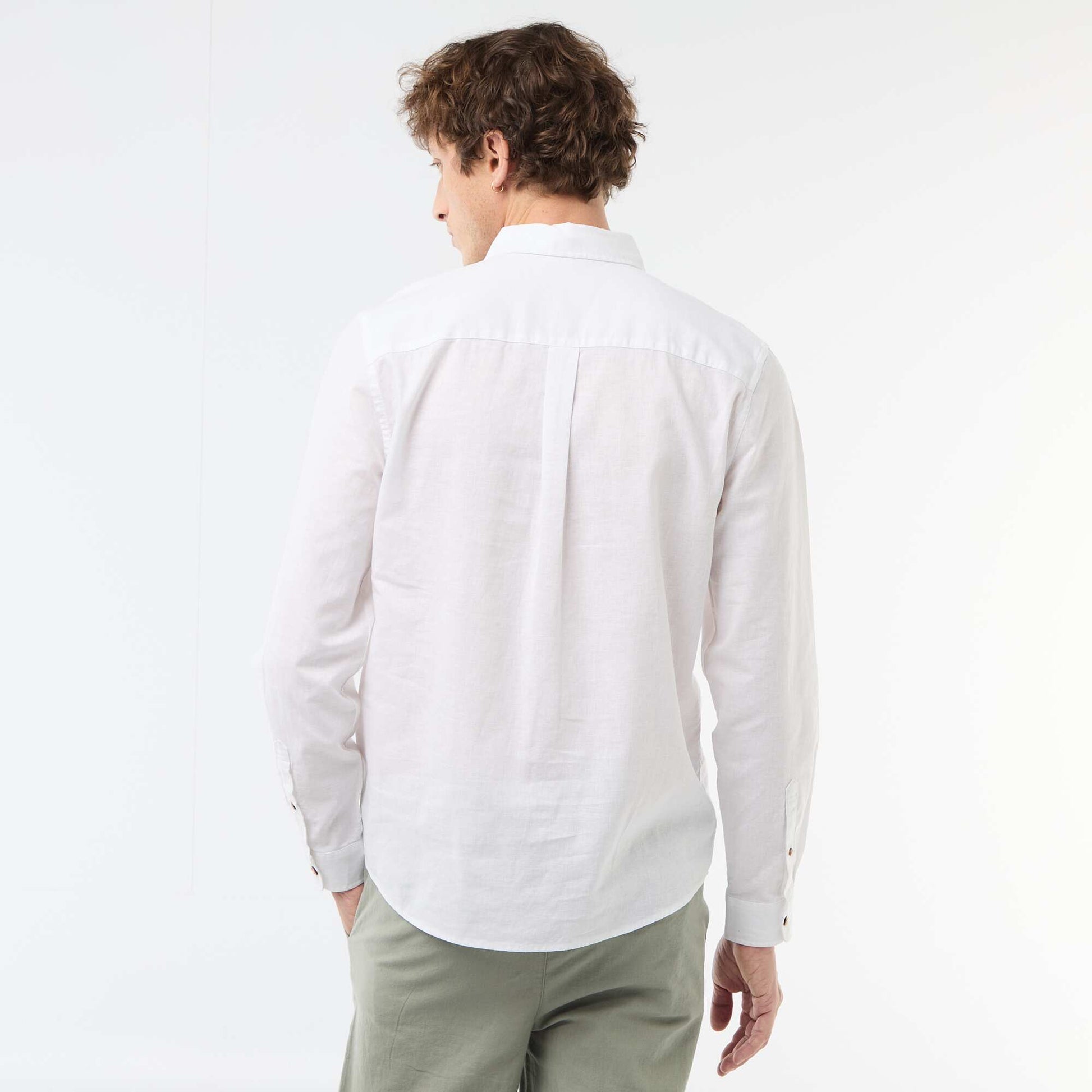 Linen Blend Shirt WHITE