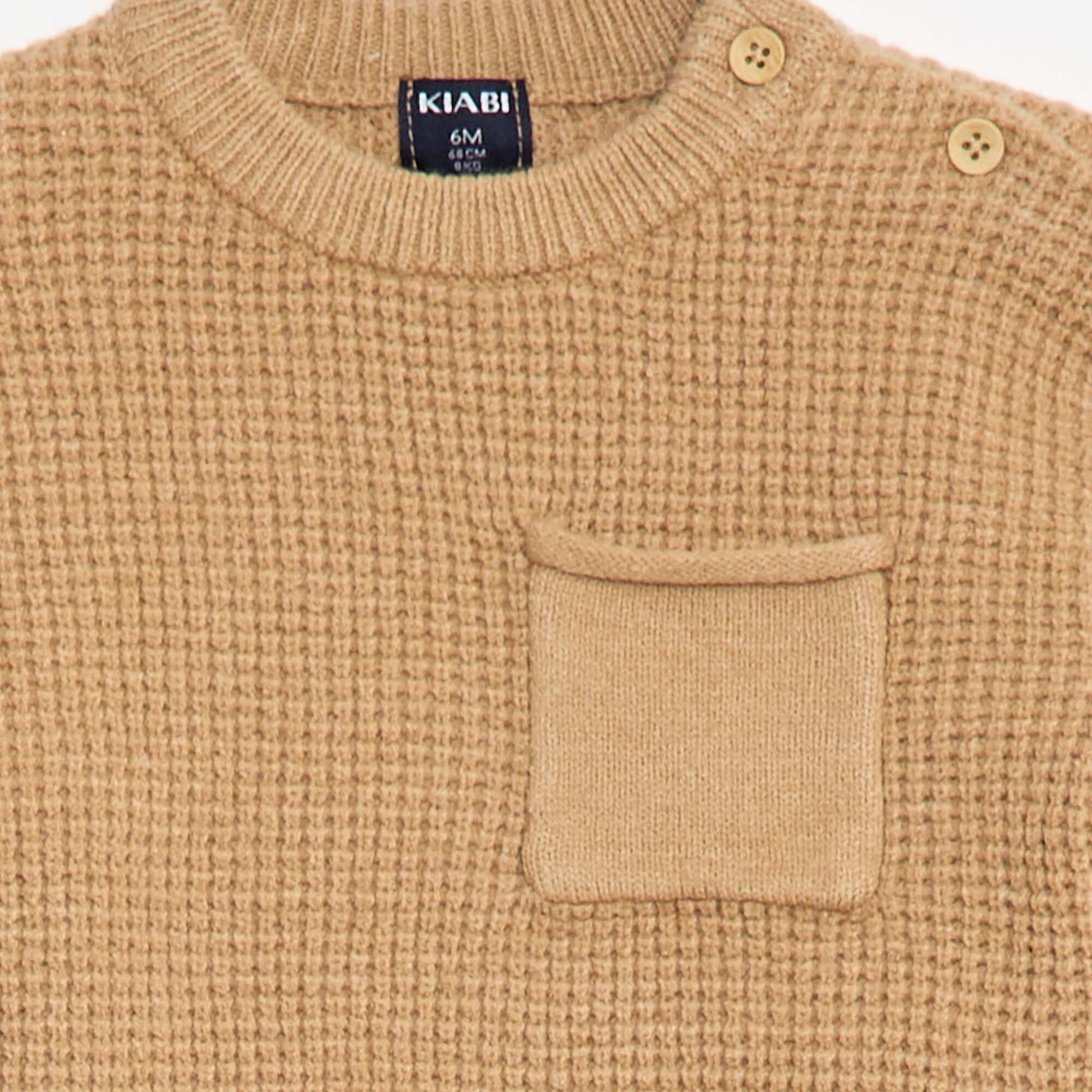 Knit Sweater + Pants Set - 2 Pieces BEIGE