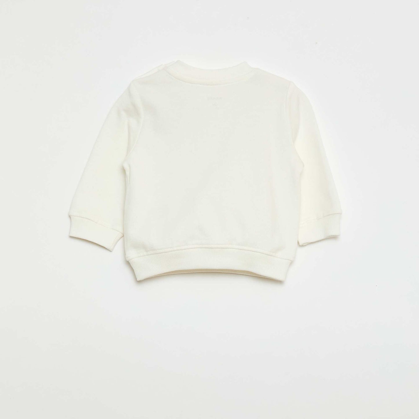 Lightweight Printed Fleece Sweatshirt WHITE