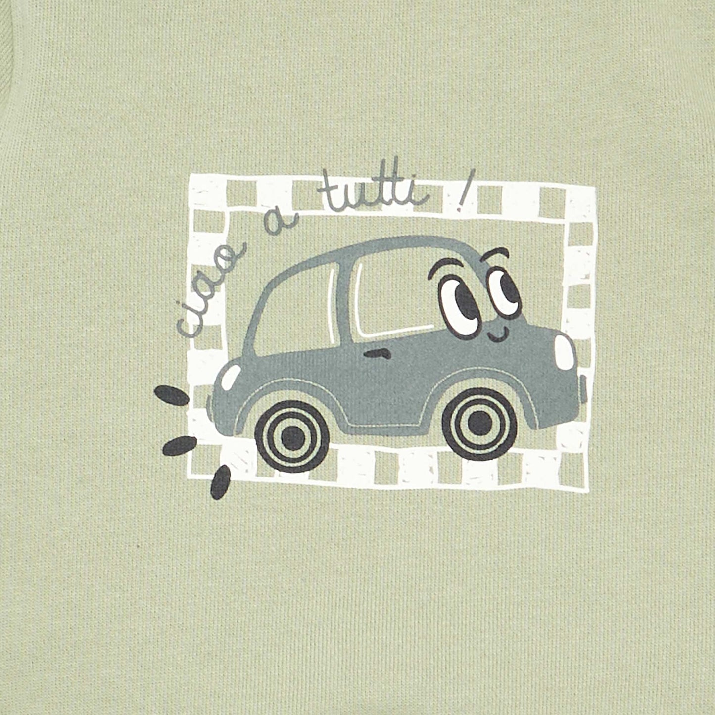 Printed Lightweight Fleece Sweatshirt GREEN