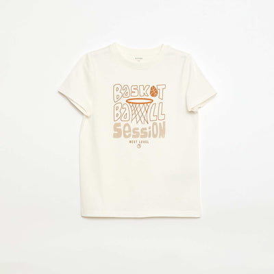 Slogan print t-shirt WHITE