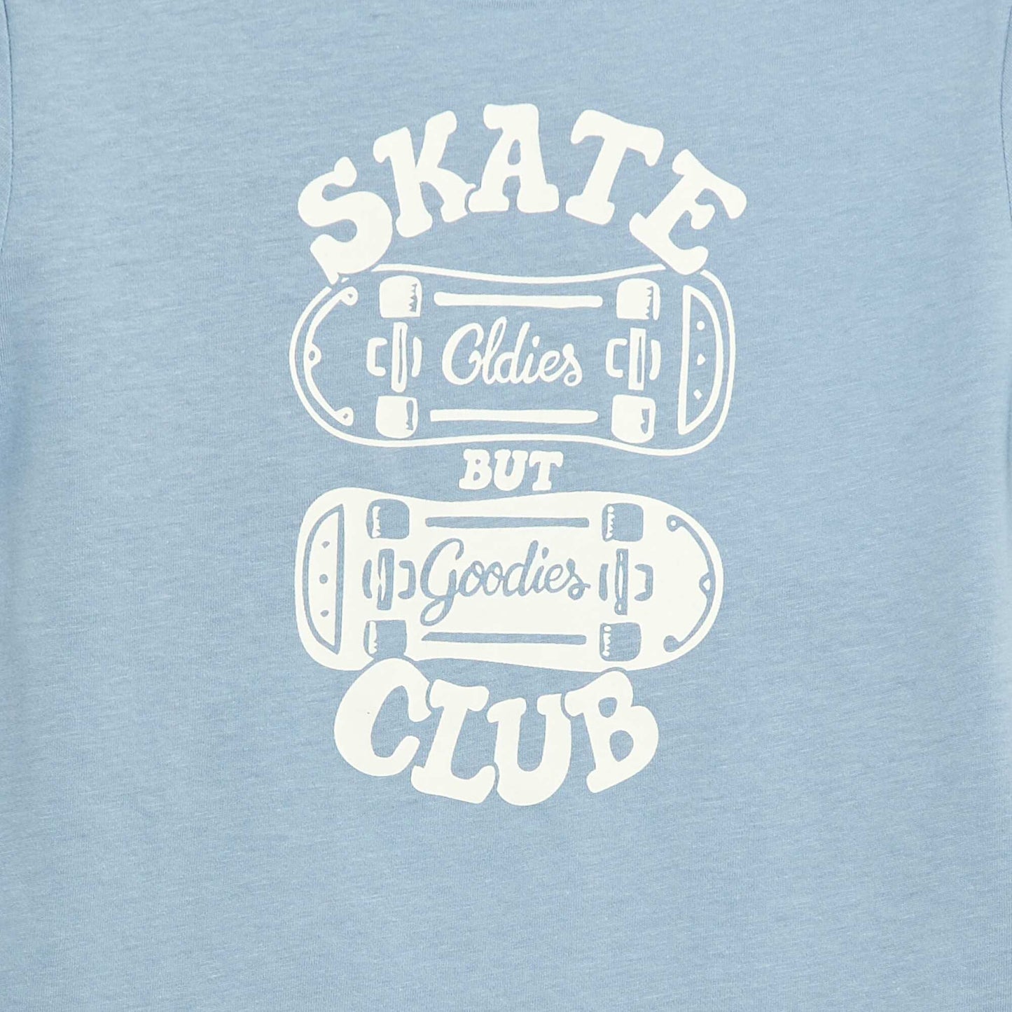 Slogan print t-shirt BLUE